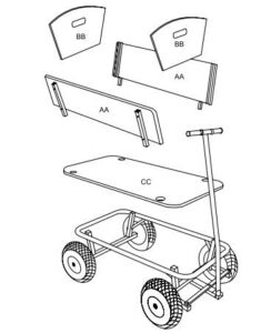 chariot plage a tirer