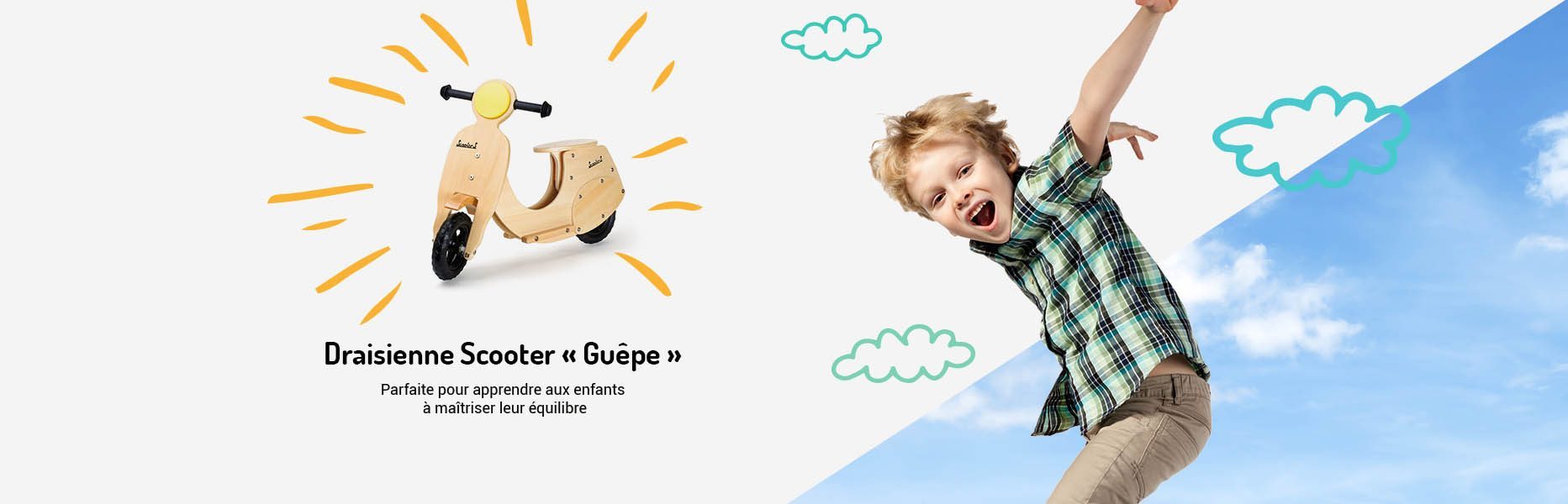 Draisienne Scooter en Bois Woodybois