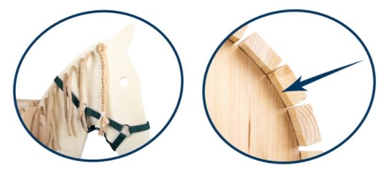cheval de bois avec licols inclus legler