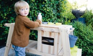 cuisine en bois enfant plein air