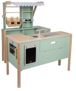 Boutique marchande et cuisine pour enfants vert sauge "fresh"